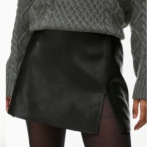 Aritzia Sunday Best Tatiana Black Vegan Leather Skirt
